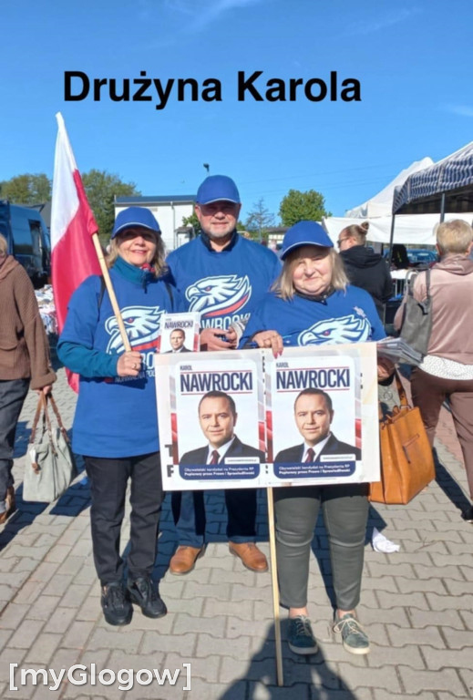 Głogów i powiat głogowski wspierają Nawrockiego