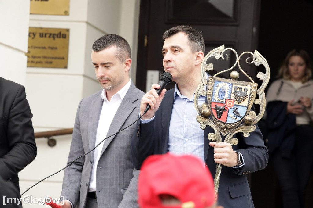 Akcja Strażacy Dzieciom na rynku w Głogowie
