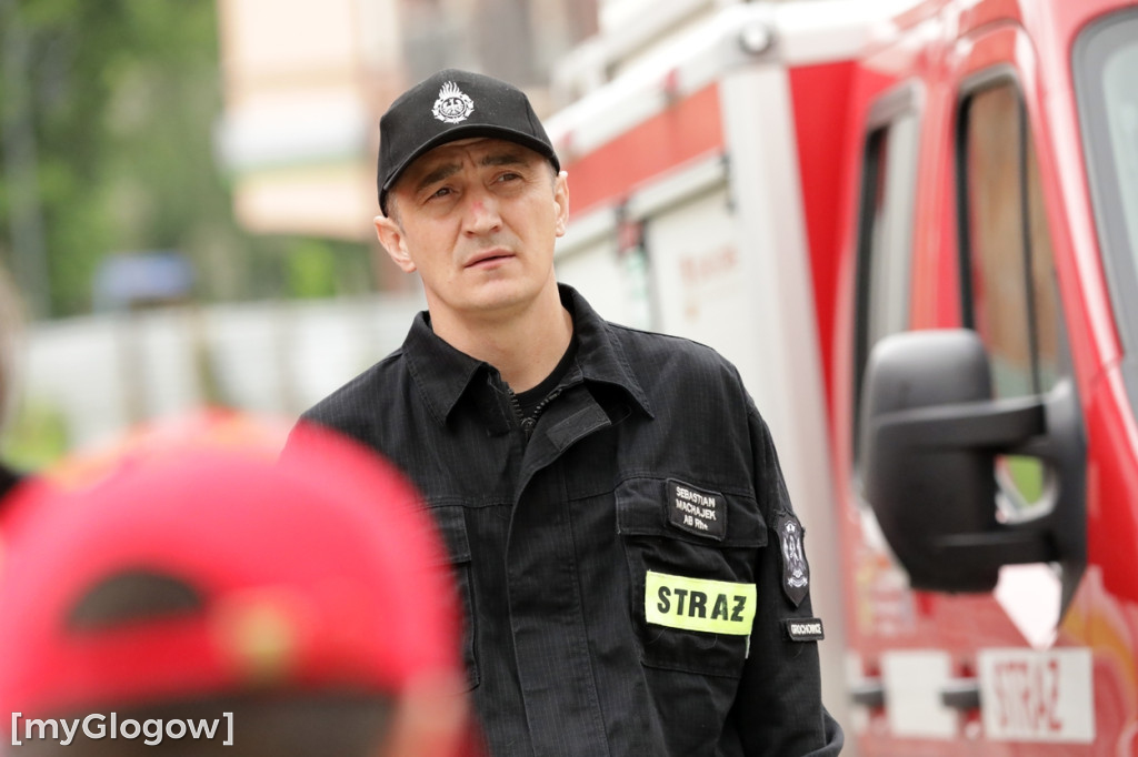 Akcja Strażacy Dzieciom na rynku w Głogowie