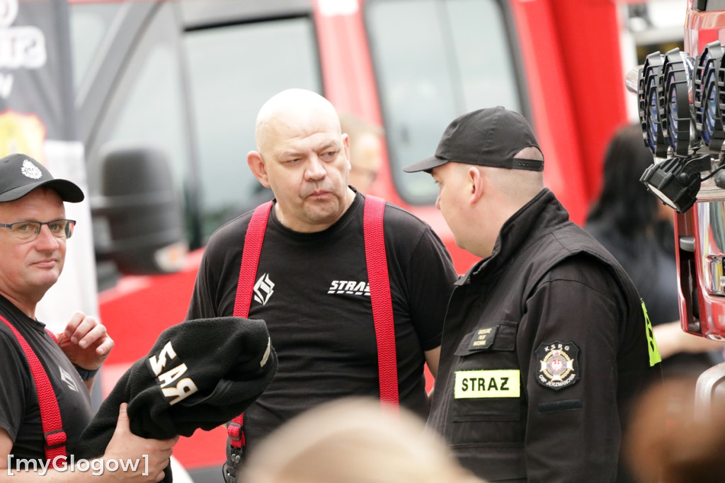 Akcja Strażacy Dzieciom na rynku w Głogowie