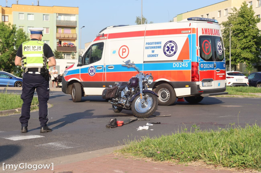 Wypadek motocyklisty na Folwarcznej
