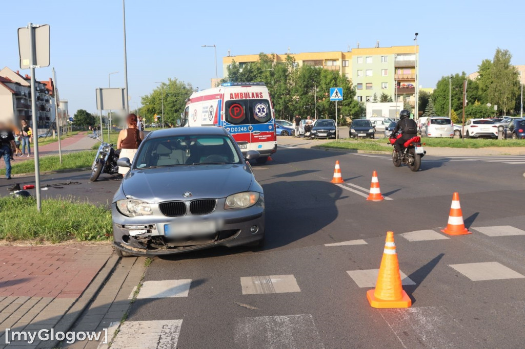Wypadek motocyklisty na Folwarcznej