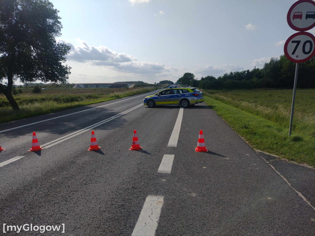 Wypadek na wiadukcie koło Gaików
