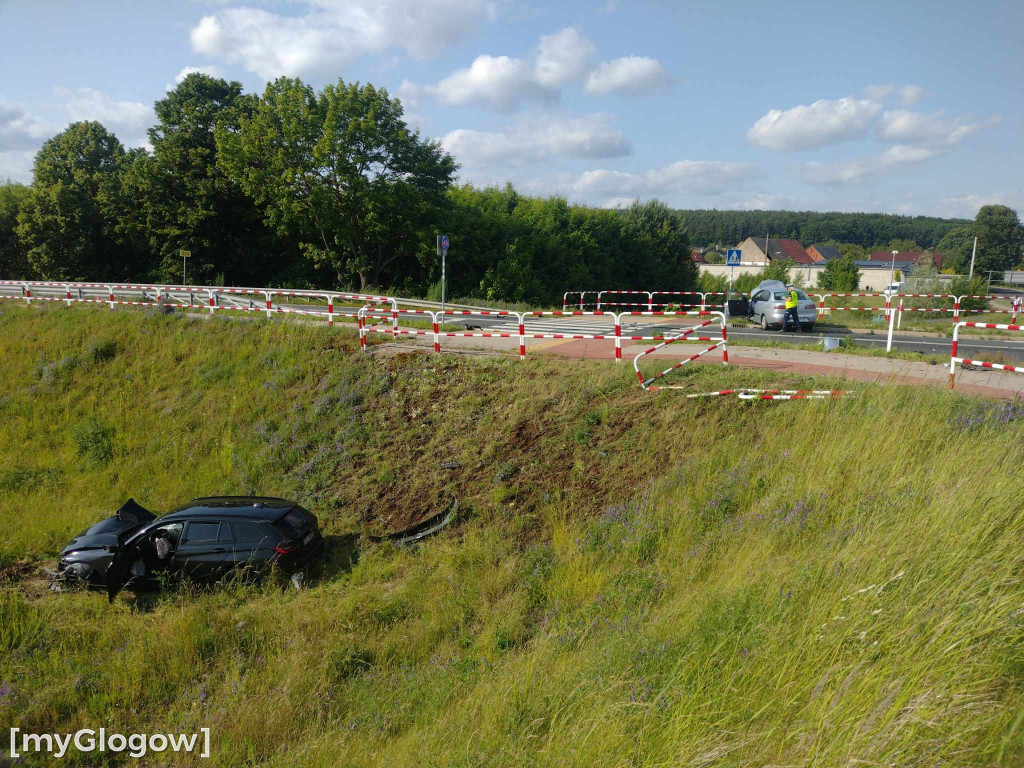 Wypadek na wiadukcie koło Gaików