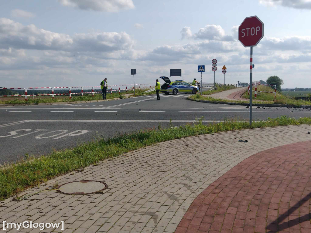 Wypadek na wiadukcie koło Gaików