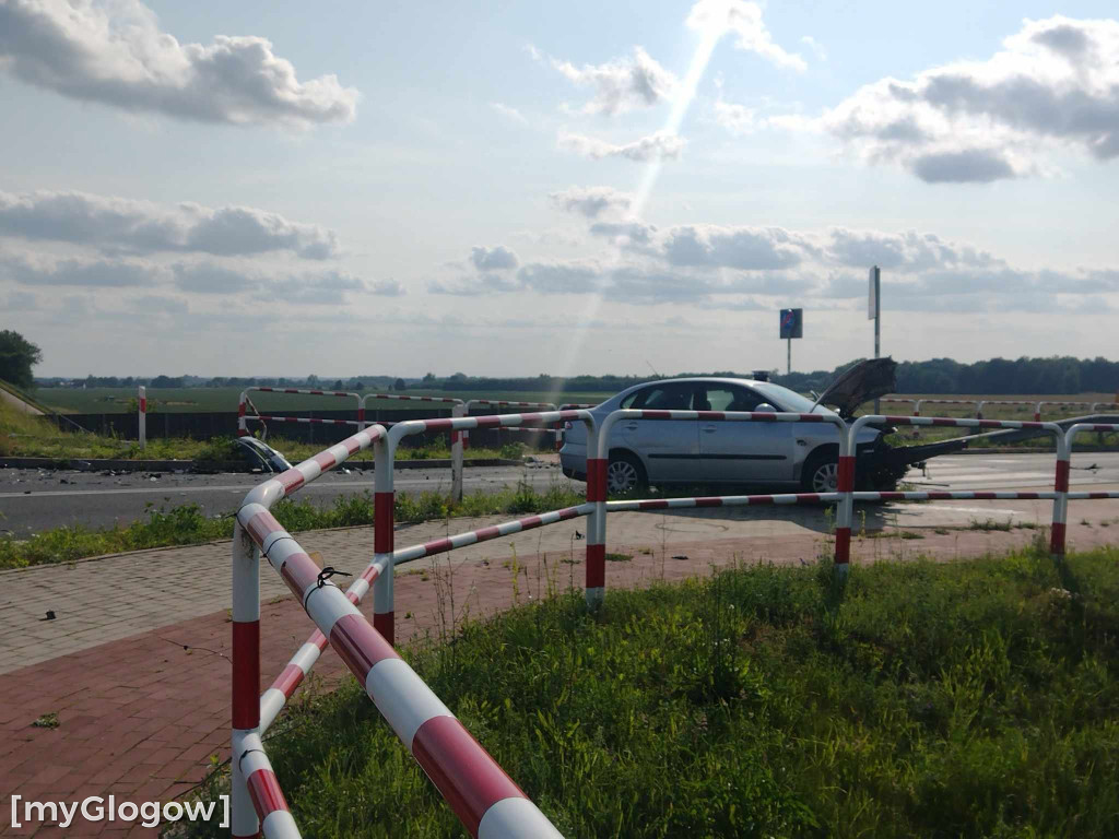 Wypadek na wiadukcie koło Gaików