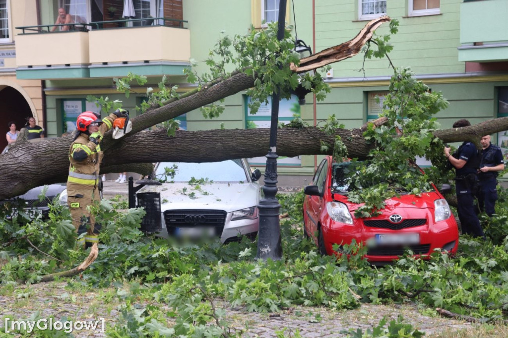 Wichura zniszczyła auta w Głogowie