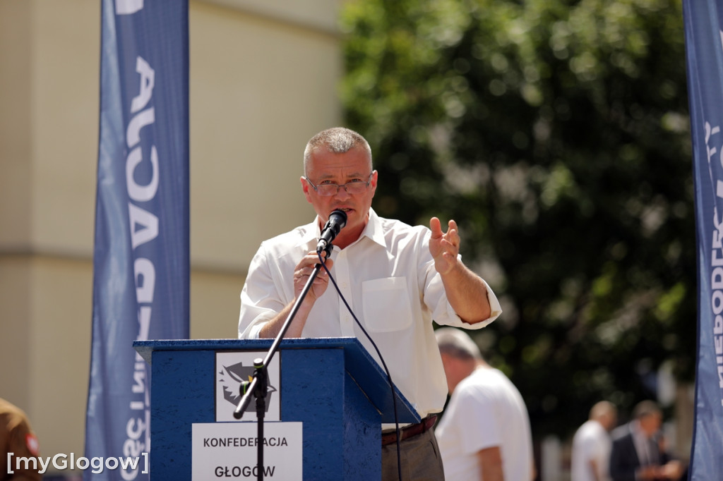 Protest w Głogowie przeciwko nielegalnym migrantom
