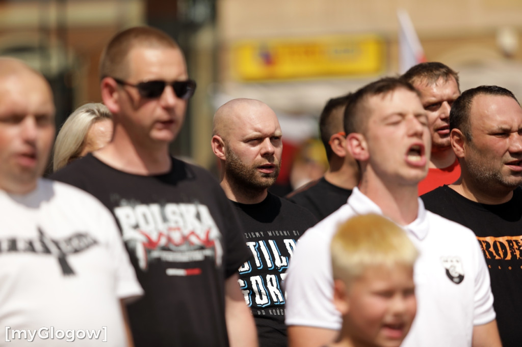 Protest w Głogowie przeciwko nielegalnym migrantom