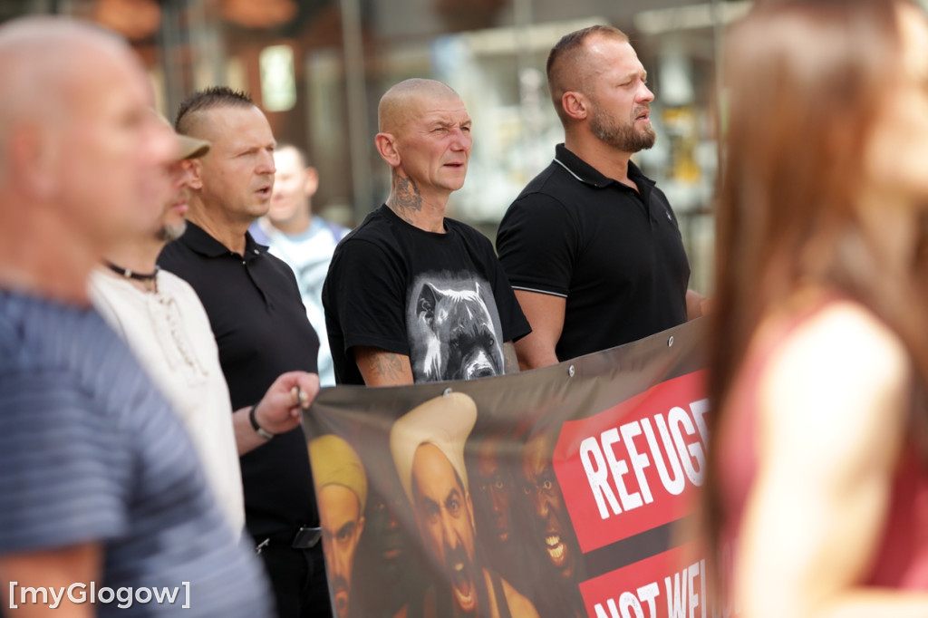 Protest w Głogowie przeciwko nielegalnym migrantom