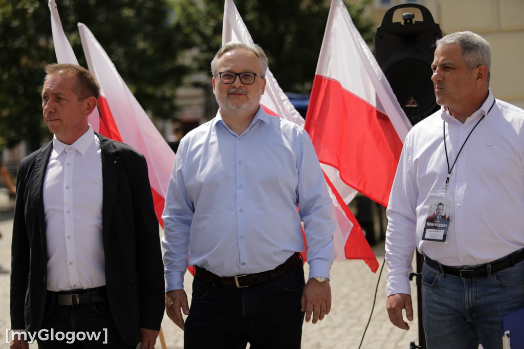 Protest w Głogowie przeciwko nielegalnym migrantom