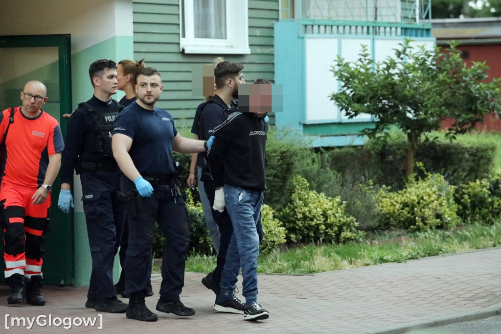Akcja w Głogowie. Cztery radiowozy i karetka