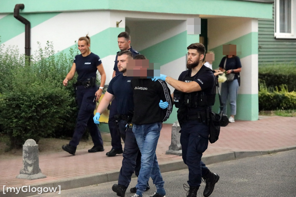 Akcja w Głogowie. Cztery radiowozy i karetka