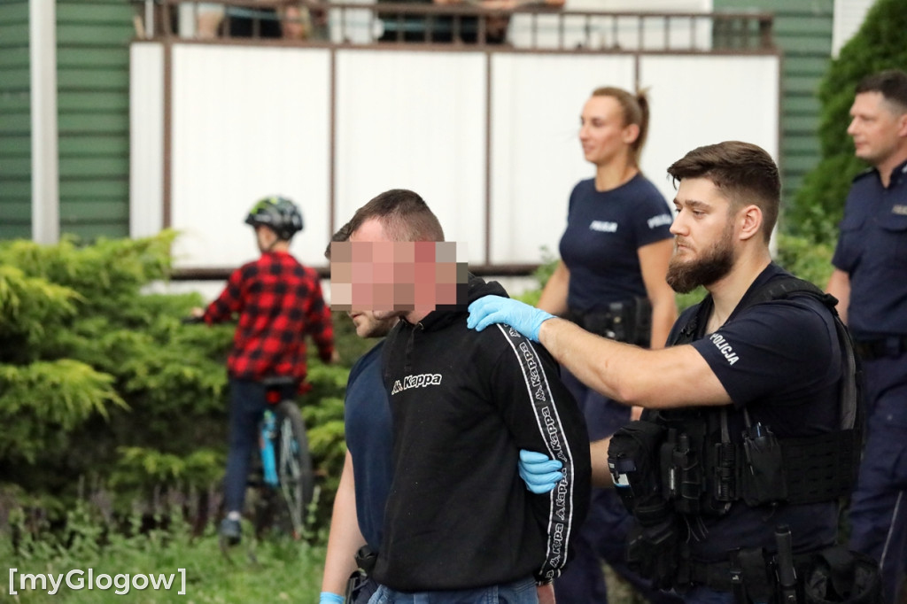 Akcja w Głogowie. Cztery radiowozy i karetka