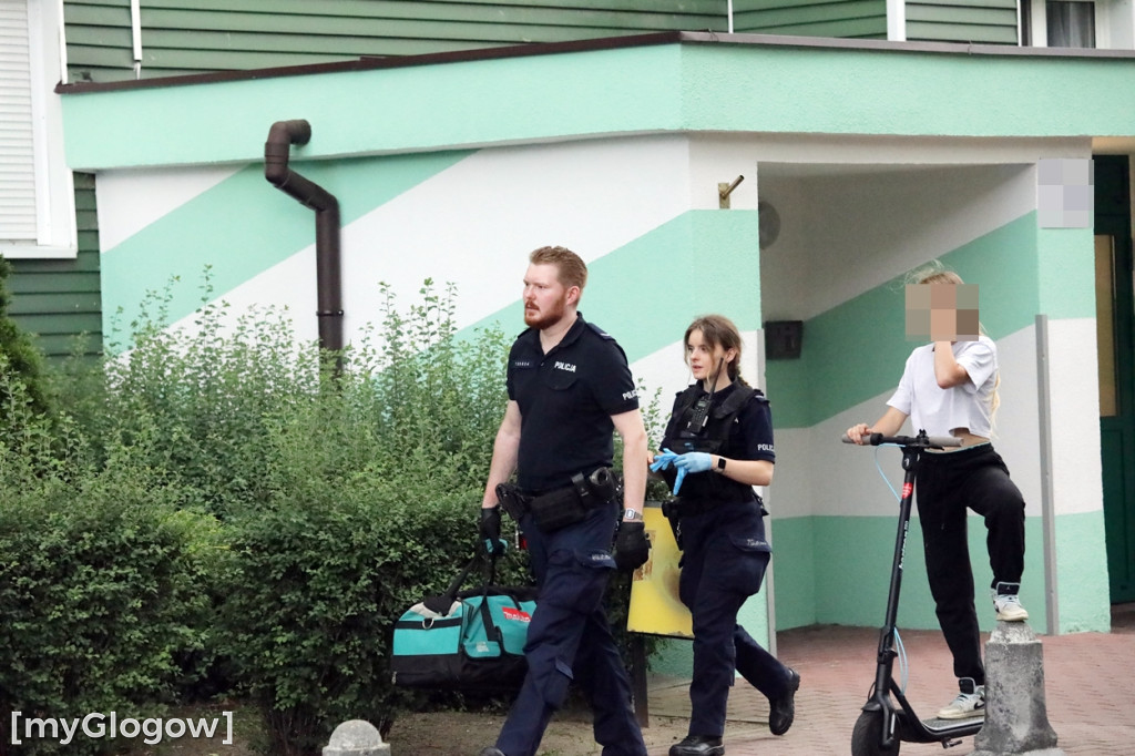 Akcja w Głogowie. Cztery radiowozy i karetka