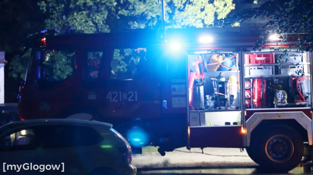 Nocny pożar w Głogowie