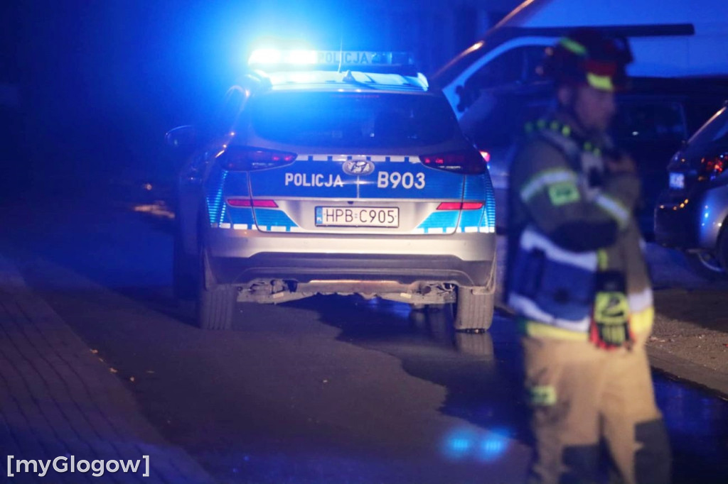Nocny pożar w Głogowie
