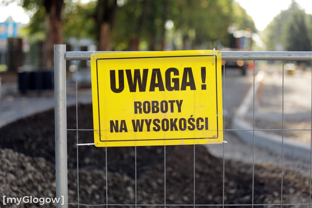 Trwa remont drogi pod szpitalem w Głogowie