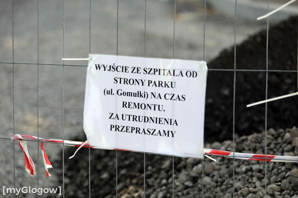 Trwa remont drogi pod szpitalem w Głogowie