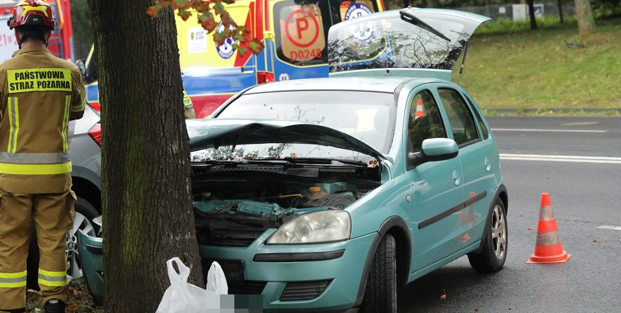 Wypadł z ronda! Wypadek w Głogowie