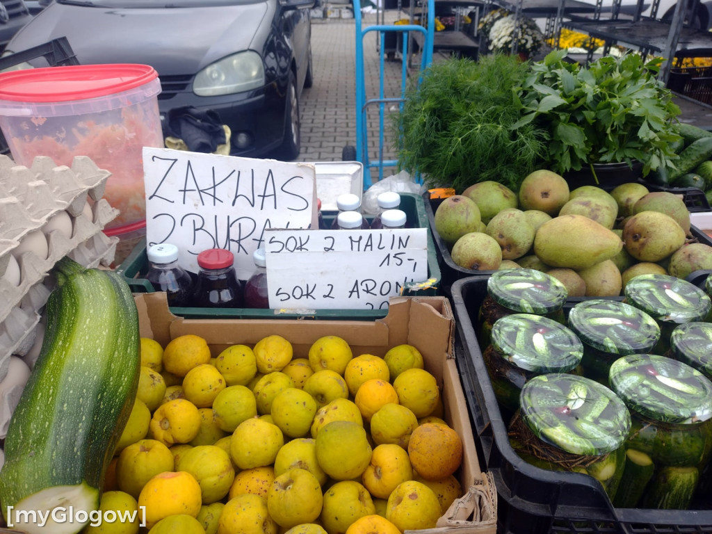 Ceny warzyw i owoców na targu w Głogowie