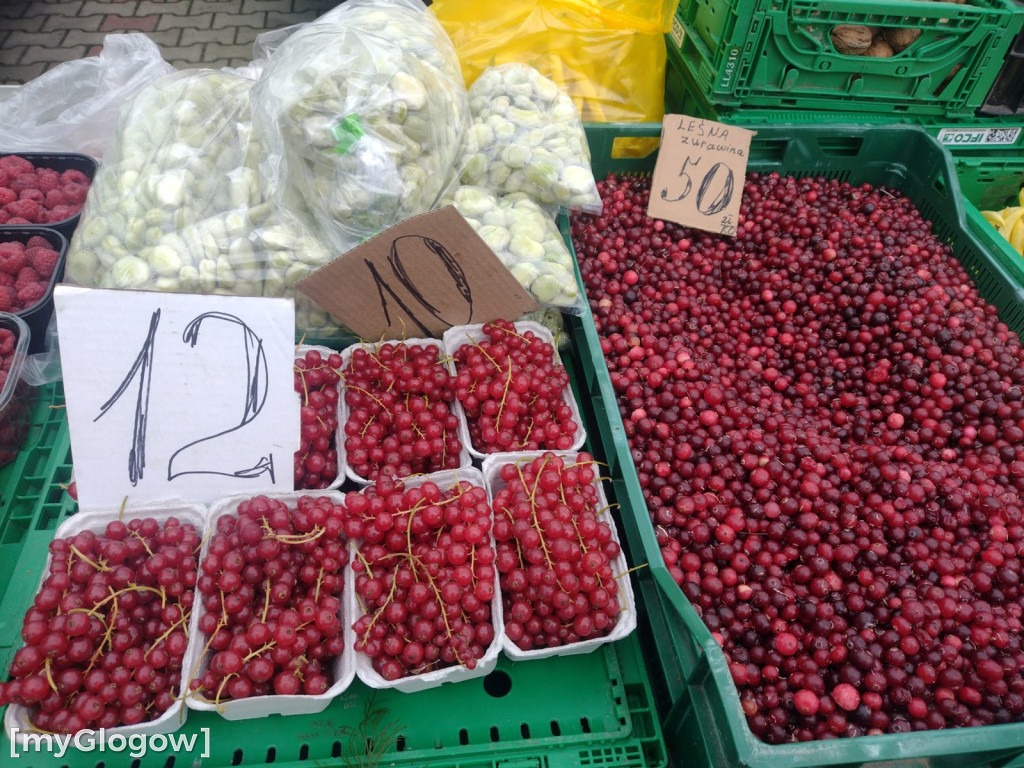 Ceny warzyw i owoców na targu w Głogowie