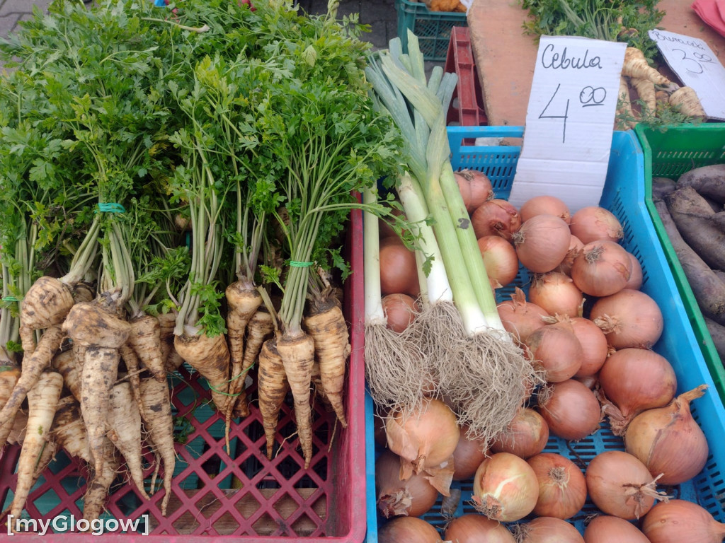 Ceny warzyw i owoców na targu w Głogowie