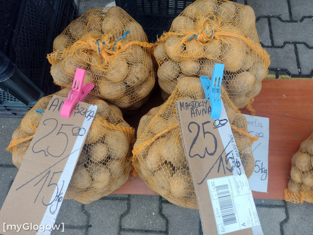 Ceny warzyw i owoców na targu w Głogowie