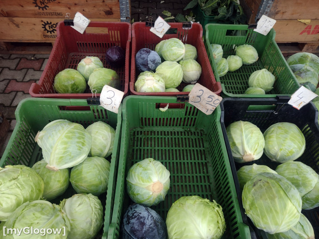 Ceny warzyw i owoców na targu w Głogowie