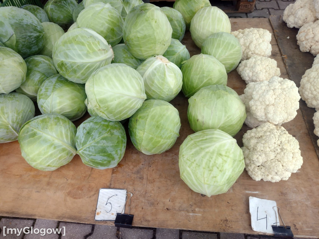 Ceny warzyw i owoców na targu w Głogowie