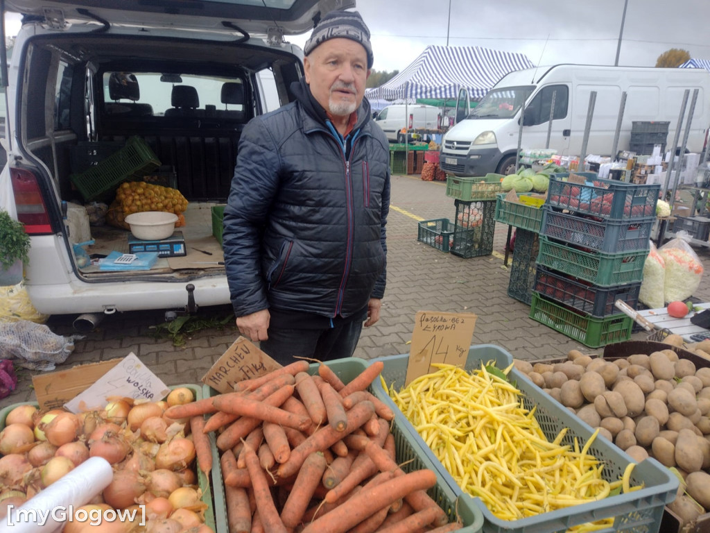 Ceny warzyw i owoców na targu w Głogowie