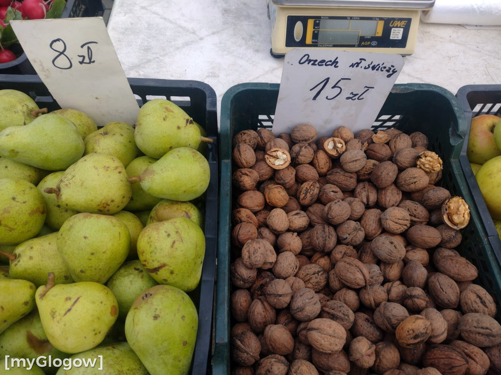 Ceny warzyw i owoców na targu w Głogowie