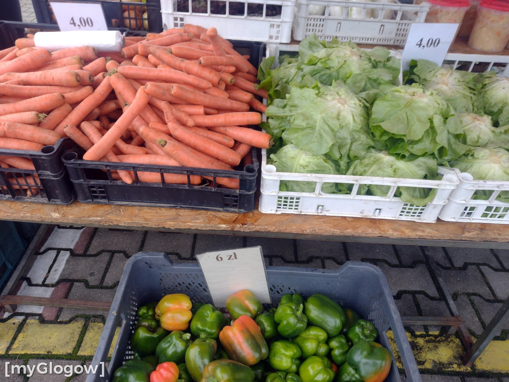 Ceny warzyw i owoców na targu w Głogowie