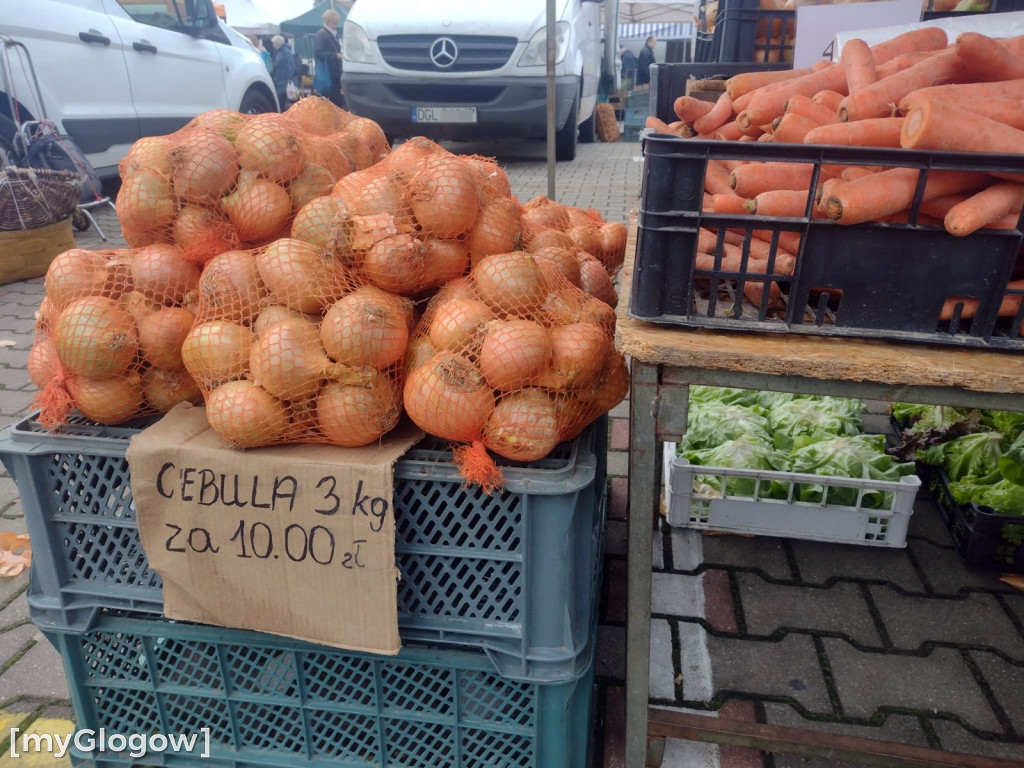 Ceny warzyw i owoców na targu w Głogowie