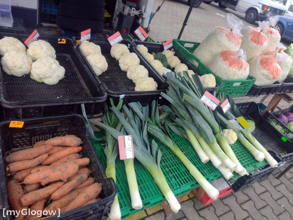 Ceny warzyw i owoców na targu w Głogowie