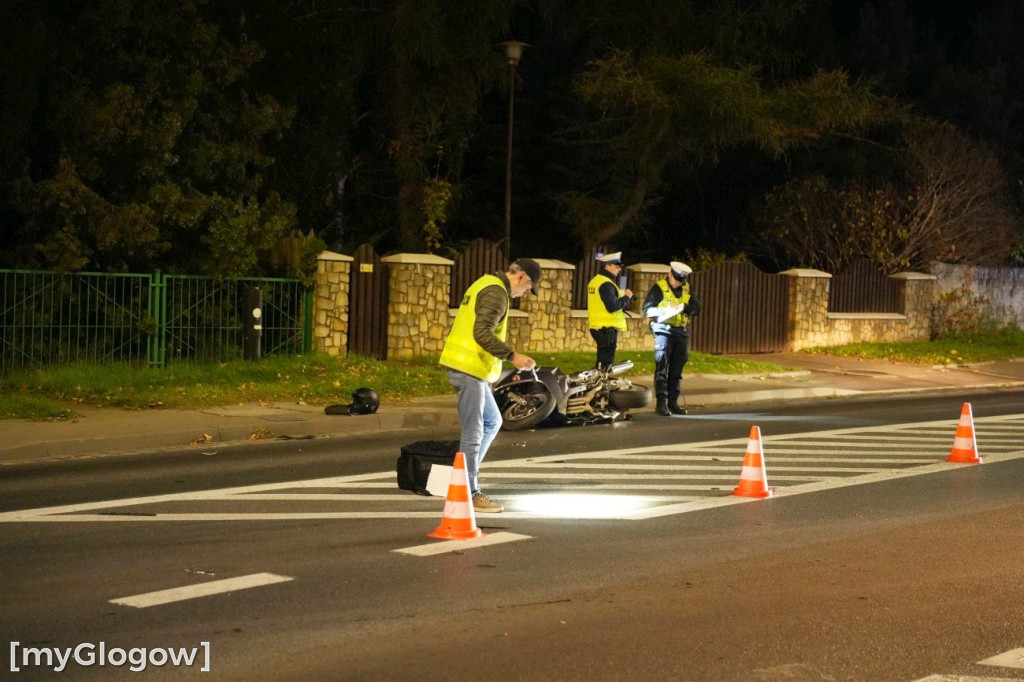 Potrącenie motocyklisty w Głogowie