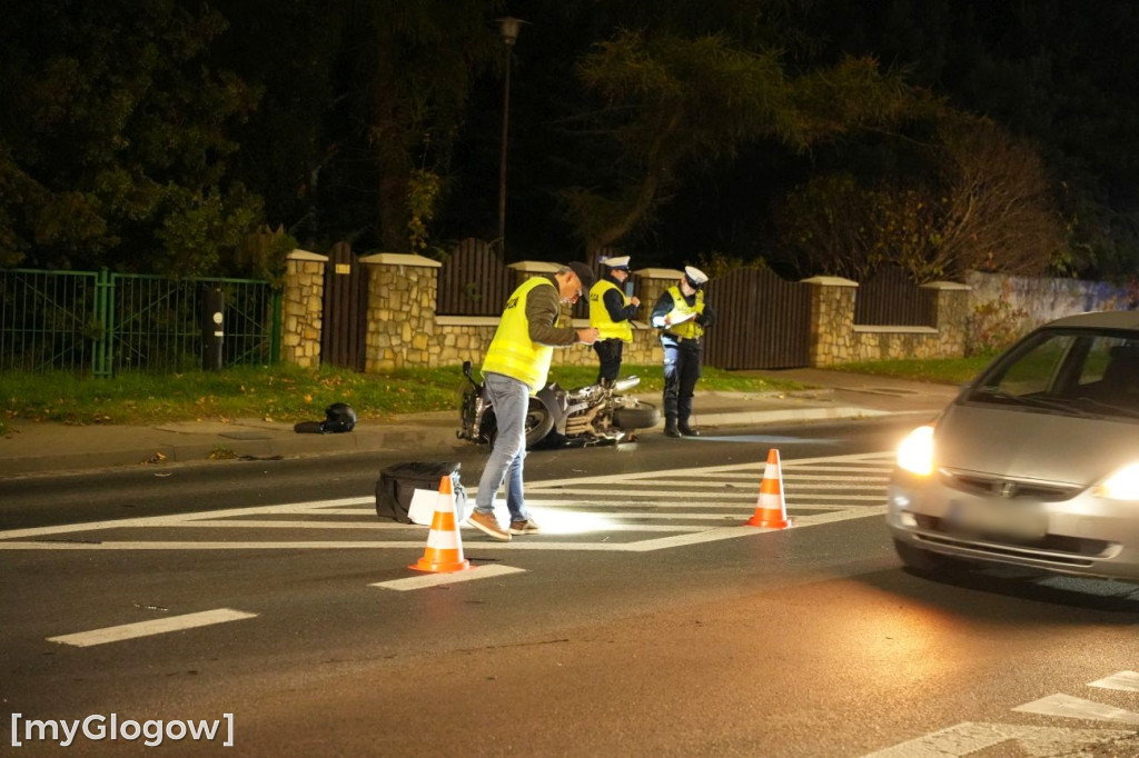 Potrącenie motocyklisty w Głogowie