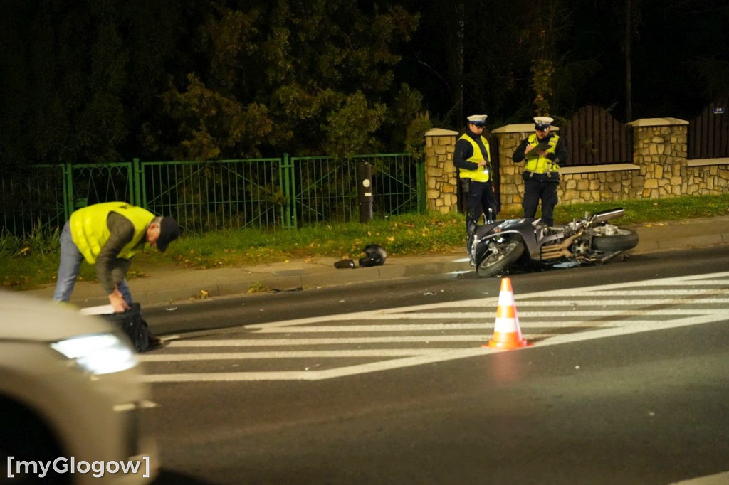 Potrącenie motocyklisty w Głogowie