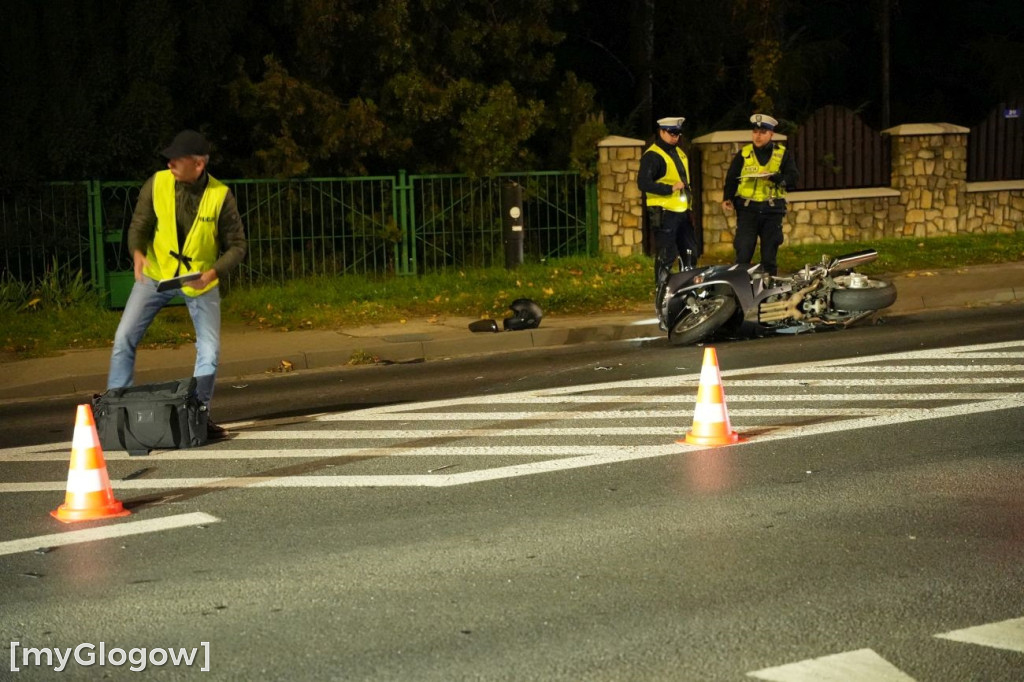 Potrącenie motocyklisty w Głogowie