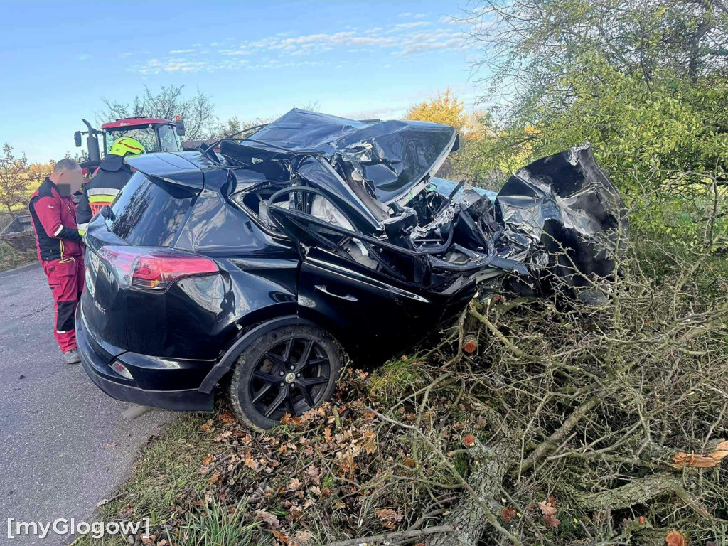Auto staranowało ciągnik