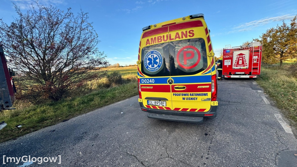 Auto staranowało ciągnik