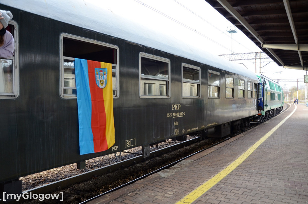 Pociąg retro w Głogowie