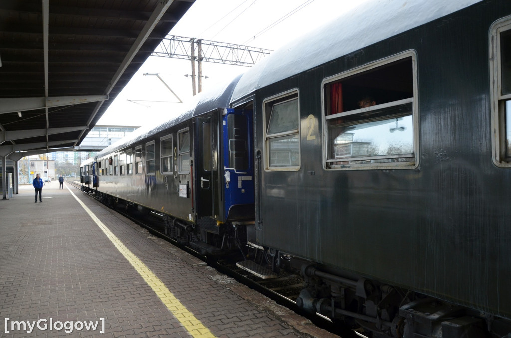 Pociąg retro w Głogowie