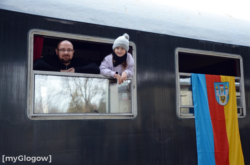 Pociąg retro w Głogowie