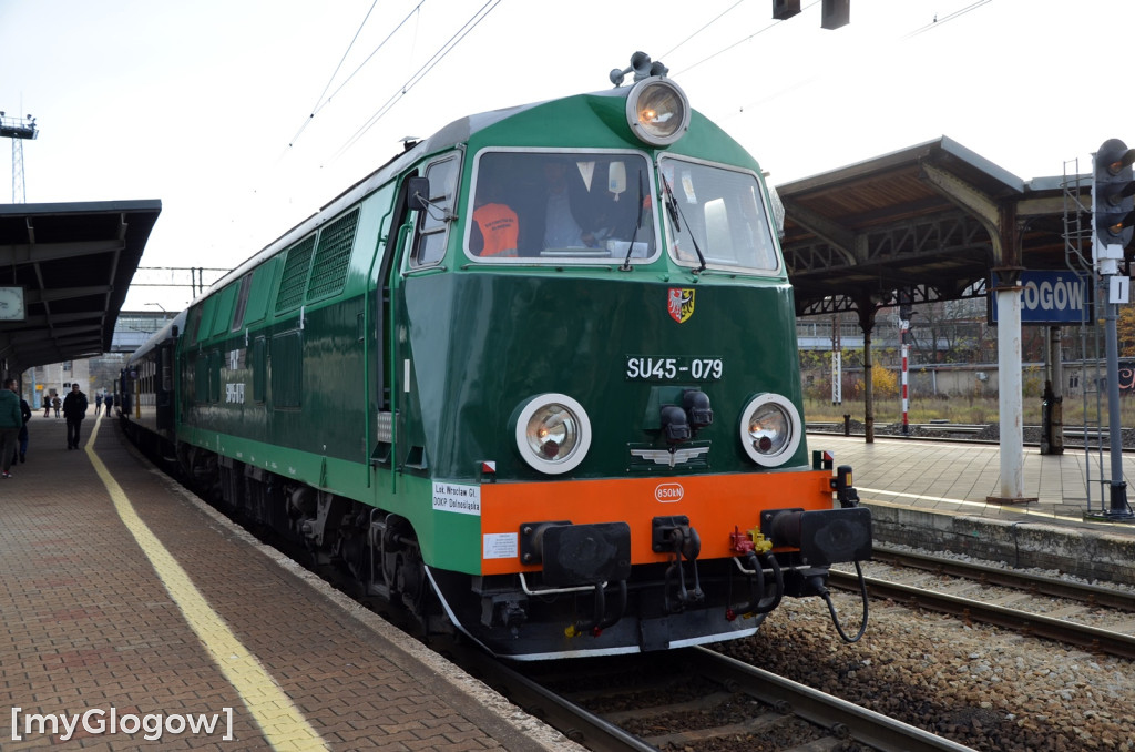 Pociąg retro w Głogowie