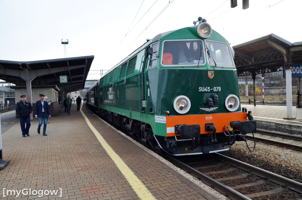 Pociąg retro w Głogowie