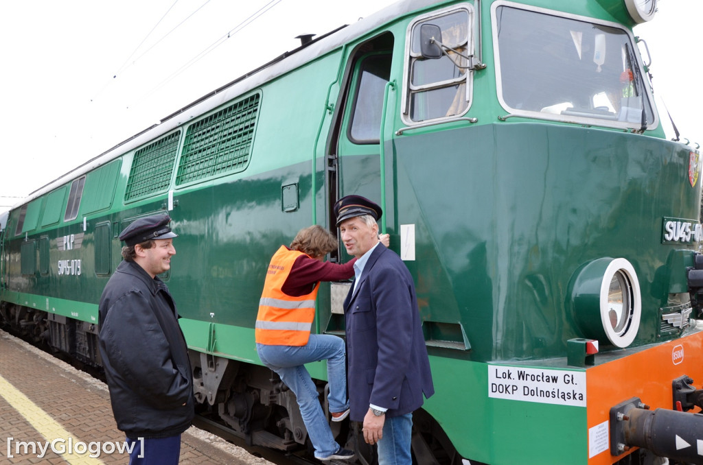 Pociąg retro w Głogowie
