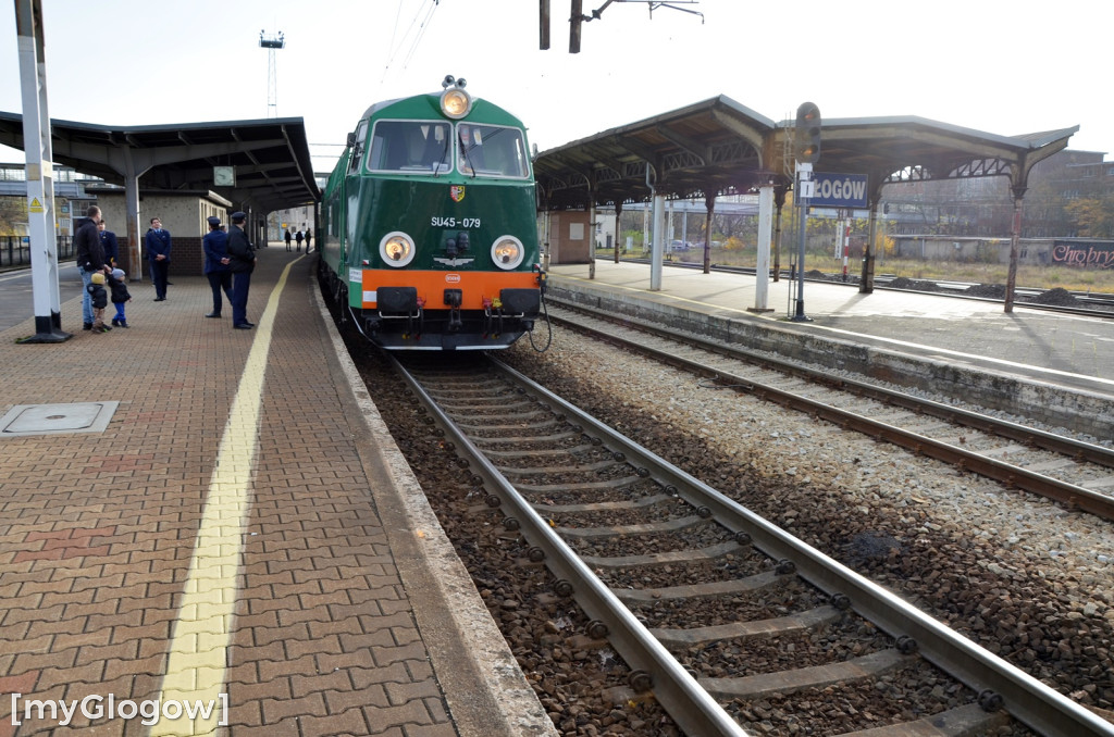 Pociąg retro w Głogowie