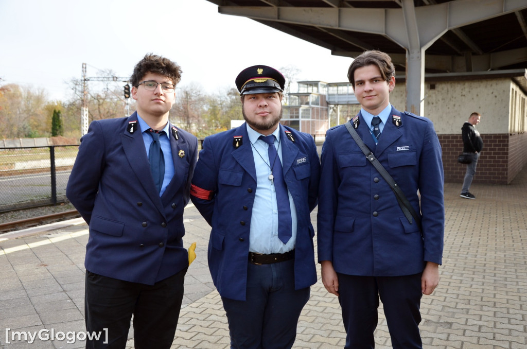 Pociąg retro w Głogowie