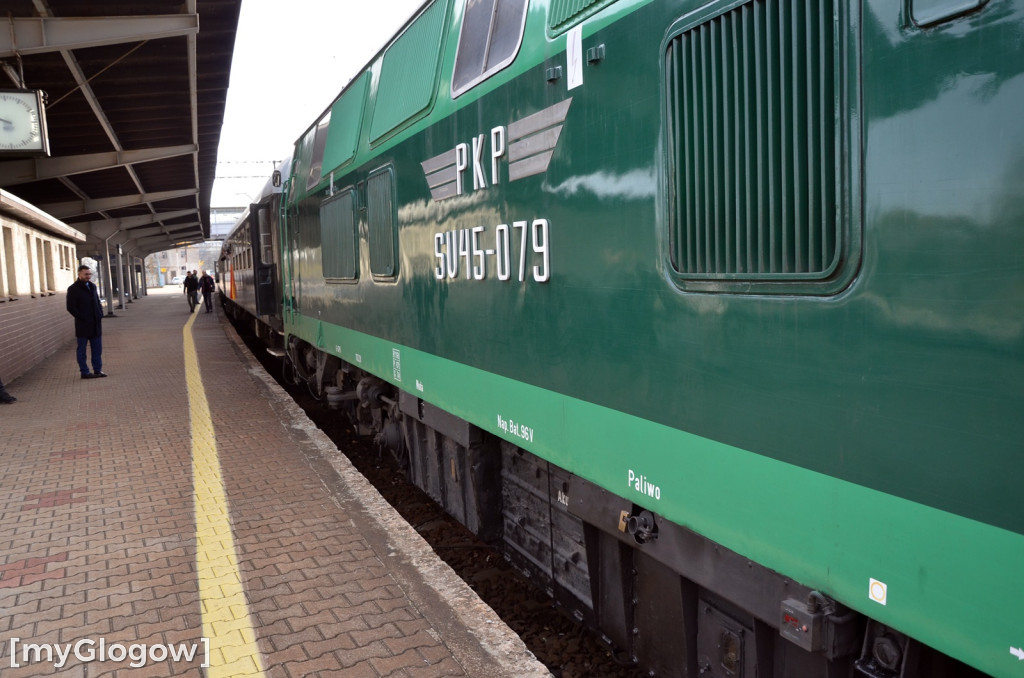 Pociąg retro w Głogowie